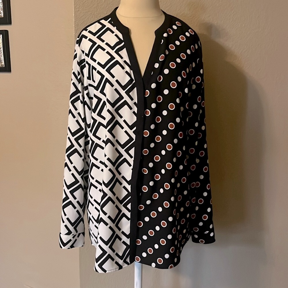 Alfani long sleeved blouse, size Large